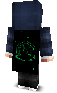 Back angle of Minecraft Skin of Asyc