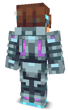 Back angle of Minecraft Skin of Vectrix