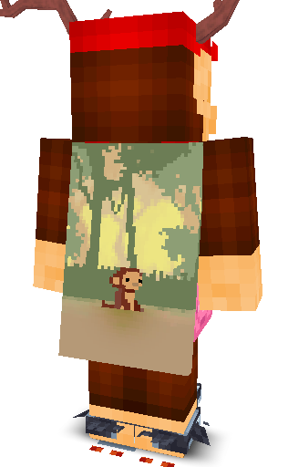 Back angle of Minecraft Skin of lancie