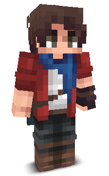 Front angle of Minecraft Skin of Cakady