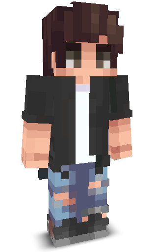 Front angle of Minecraft Skin of Cakady