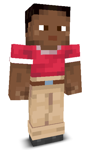 Front angle of Minecraft Skin of BabyZope