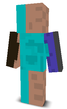 Back angle of Minecraft Skin of Deobfuscator