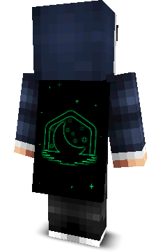 Back angle of Minecraft Skin of Asyc