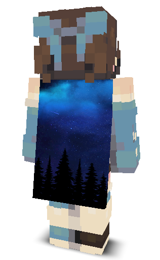 Back angle of Minecraft Skin of Deemons