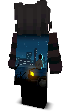 Back angle of Minecraft Skin of losttcause