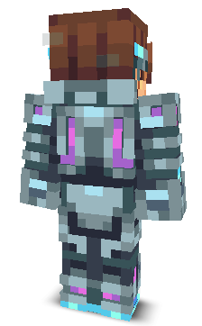 Back angle of Minecraft Skin of Vectrix