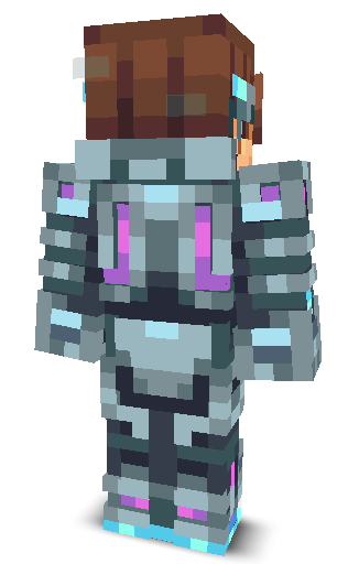 Back angle of Minecraft Skin of Vectrix