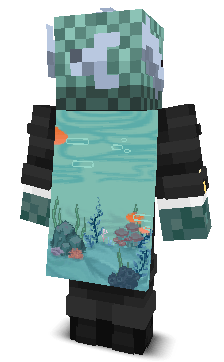 Back angle of Minecraft Skin of ACraftingFish