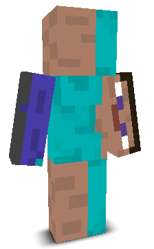 Front angle of Minecraft Skin of Deobfuscator