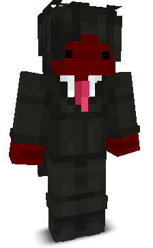 Front angle of Minecraft Skin of Sanity